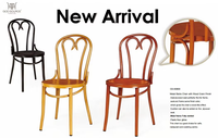 Wiener Stil Mahagoni Holz Bentwood Thonet Stuhl für Hochzeiten Edelstahl Rattan Thonet Esszimmers tuhl für Bauern häuser