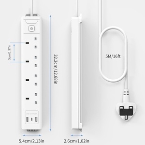 Anh mở rộng chì với khe cắm USB, 4 cách ổ cắm cắm mở rộng với 2 Meter mở rộng dây Switched <span class=keywords><strong>Power</strong></span> Strip cho nhà văn phòng - Product Image 3