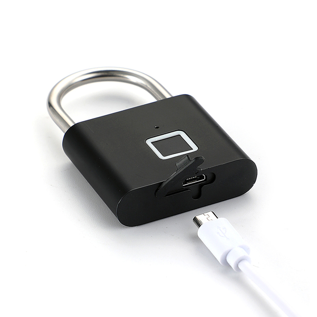 Intelligent Biometric Keyless Fingerprint Smart Lock, Metal Anti-Theft Touch Mini Smart Fingerprint Padlock