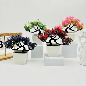 <span class=keywords><strong>Bonsái</strong></span> Artificial de <span class=keywords><strong>Pino</strong></span> Colorido, Plantas Verdes Decorativas para Hogar, Escritorio, Exteriores, Flores Artificiales, Paisaje Artificial - Product Image 2