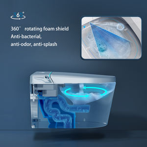 WC intelligent suspendu mural électrique automatique flottant pour hôtel, bidet intégré - Product Image 5