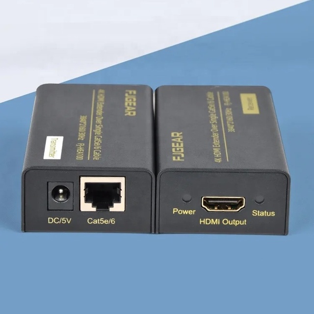 FJ-HEA60A New Arrivals Point to Point 50/60/100/120/150 Meter Hdmi to Lan Cat5/6 Extender Hdmi Extender Over Cat6