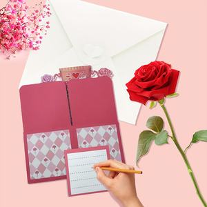 Tarjeta de Felicitación 3D Pop-up Cuadrada Hecha a Mano con Papel Decorativo para Cumpleaños, San Valentín, Celebraciones de Amor, Diseño Plegable Único y Personalizado - Product Image 6