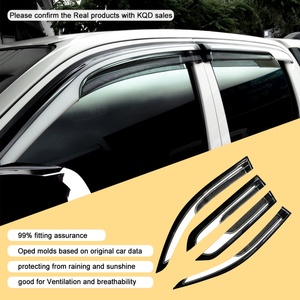 Accesorios 4x4 para Exteriores de Automóviles, Protector de Lluvia para Ventanas, Visera Solar Bicolor Cromada y Negra para Toyota Fortuner 2016 en Adelante - Product Image 4