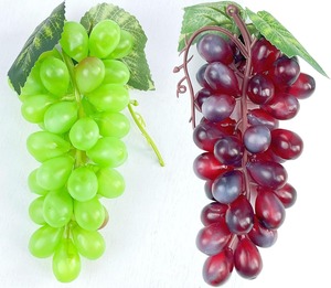Raisins artificiels en plastique suspendus, raisins verts et rouges, faux fruits, centres <span class=keywords><strong>de</strong></span> table, accessoires, décorations <span class=keywords><strong>de</strong></span> fruits simulés - Product Image 1