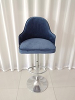 Chaises de bistrot rembourrées à dossier haut de style français, chaises de comptoir de cuisine