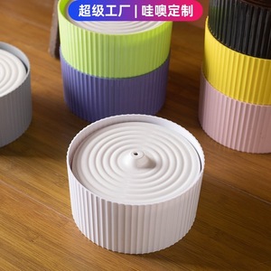 Fontaine à eau automatique pour chats avec système de filtration pour chiens et chats, forme arrondie, design détachable, poids 0,5 kg - Product Image 5