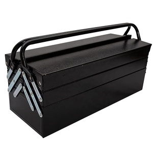 20-Inch Portable Tool Box Cantilever Metal Toolbox 3 Tier 5 Tray Lockable Multi-Function Tool Organizer with Carry Handles Steel