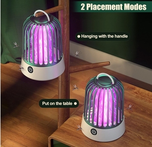 USB Rechargeable Indoor LED Lantern Light <strong>Fly</strong> Zappers 2-in-1 <strong>Electronic</strong> Mosquito Fruit <strong>Flies</strong> <strong>Killer</strong> for Home Kitchen Patio - Product Image 3