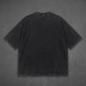 Camiseta Personalizada Designer <span class=keywords><strong>Vintage</strong></span> em Algodão Lavado com Ácido, Camiseta Oversized Estilo Streetwear com Estampa Gráfica para Homens - Product Image 2