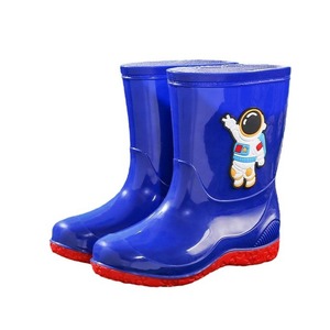 Bottes de pluie pour enfants avec doublure en coton, bottes chaudes pour étudiants, chaussures en caoutchouc imperméables - Product Image 5
