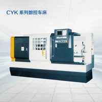 Tour CNC CYK6166 à broche unique, entièrement automatique, horizontale, robuste, de petite taille, pour table, haute production, fabriqué en Chine
