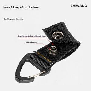 <span class=keywords><strong>ZHI</strong></span> <span class=keywords><strong>WANG</strong></span> - Hebilla Táctica Multiusos para Exteriores, Cinturón de Cinta para Colgar, Colgador Rápido Antipérdida, Llavero Triangular para Mochila - Product Image 4