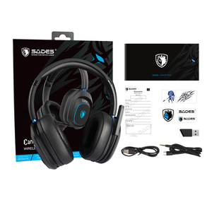 Cuffie Gaming Wireless Ergonomiche <span class=keywords><strong>SADES</strong></span> con Driver Dinamico, Microfono Rimovibile, Riduzione Rumore AI e Luci Dinamiche a Effetto Respirazione - Product Image 3