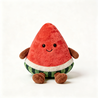 Peluche Pastèque Rouge Personnalisée, Adorable Jouet en Peluche Fruit pour Enfants, Peluche Pastèque Douce et Populaire