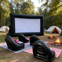 Grand écran de film gonflable géant pour l'extérieur, pour l'arrière-cour, étanche à l'air, avec projecteur