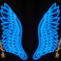 Personnalisé grand extérieur bleu USA enseigne au néon lettres découpées au laser acrylique et PVC pour Bar maison entreprise bureau boutique centre commercial parc bâtiment utiliser