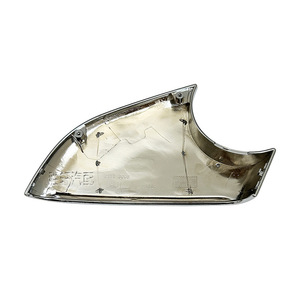 Tesla Model X Rearview Mirror Bottom Cover <b>Chrome</b> 2016-2023 Full Set Plastic Mirror Base Cover - Product Image 4