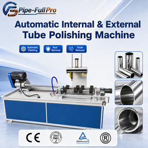 Machine de polissage automatique des tubes internes et externes pour tuyaux en acier inoxydable, tubes ronds, finition de surface des tubes métalliques - Product Image 1