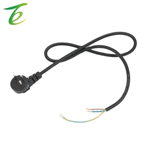 3코어 이스라엘 플러그 전원 코드 90도 엘보우 원형 플러그 전원 코드 3구 이스라엘 순수 구리 베어 테일 와이어 - Product Image 3