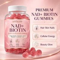 Gummies OEM à Marque Blanche NAD+ Biotine Collagène Peptides Resvératrol Beauté Énergie Cellulaire Cheveux Peau Ongles Soutien 60 Comprimés
