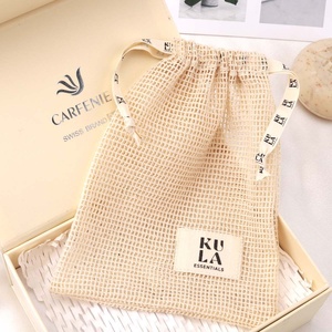 Tùy Chỉnh Nhãn <span class=keywords><strong>Logo</strong></span> In Bông Tự Nhiên Lưới Túi Xà Phòng Hữu Cơ Dây Kéo Xà Phòng Pouch Đối Với Quà Tặng - Product Image 6