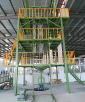 Ligne de production continue de mousse rebondissante triple cylindrique, machine à blocs de mousse rebondissante ronde assistée par la vapeur