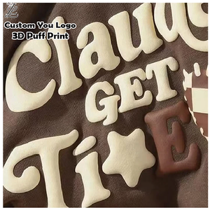 Felpe con cappuccio in cotone 100% di alta qualità 460gsm Pullover oversize Streetwear Designer Graphic Custom Puff stampa <span class=keywords><strong>uomo</strong></span> felpa con cappuccio - Product Image 1