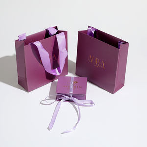 Bolsa de Mano Reutilizable y Reciclable de Gran Capacidad con Logotipo Personalizado de Alta Calidad para Mujer, con Asa de Listón, Bolsa de Regalo Pequeña de Lujo - Product Image 3