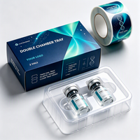 Boîte d'emballage personnalisée pour flacons de 3 ml, 5 ml, 10 ml, avec plateau en plastique pour 1/2/3 flacons, emballage stylo, étiquette de bouteille, boîte d'emballage pour flacons