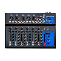 Console de mixage professionnelle Shunjiayu F4/7 canaux avec entrée USB et réverbération pour KTV domestique, enregistrement sur ordinateur et performances scéniques