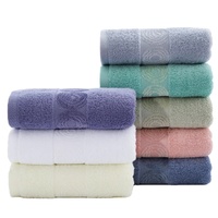 Personnalisé pas cher Jacquard épais Lrage serviette de bain ensemble main visage hôtel 100% coton biologique serviettes de bain