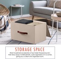 Boîte de rangement en carton pliable rectangulaire moderne, capacité 20-35L, charge 5-10kg, pour armoire, vêtements et articles divers multifonctions