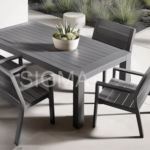 2025 nouveau patio étanche extérieur salle à manger ensemble <span class=keywords><strong>jardin</strong></span> <span class=keywords><strong>aluminium</strong></span> <span class=keywords><strong>table</strong></span> à manger et chaises pour 8 <span class=keywords><strong>personnes</strong></span> - Product Image 1