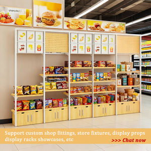 Nouvelle conception de <span class=keywords><strong>vitrine</strong></span> de magasin pour aliments, fruits, collations, biscuits, étagère de supermarché bon marché - Product Image 6