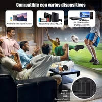 Projecteur intelligent HY300 PRO Android 11 petit tube droit avec lampes LED WiFi6 HD 4K caractéristiques 3D projecteur 713 en option
