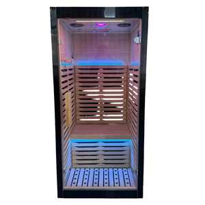 ห้องซาวน่าอินฟราเรดแบบสบายและใกล้เคียงบ้าน 1 ที่นั่ง ปรับแต่งรูปแบบห้องซาวน่าไม้ในร่มได้หลากหลาย - Product Image 2