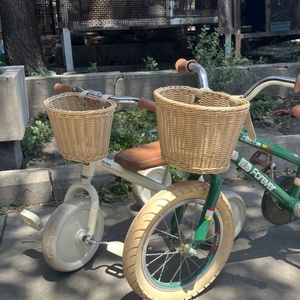 <span class=keywords><strong>Cestino</strong></span> Anteriore Rotondo in Plastica Intrecciata Effetto Rattan Vintage per Biciclette per Bambini, <span class=keywords><strong>Bici</strong></span> Senza Pedali e Passeggini - Ideale per Dropshipping - Product Image 3