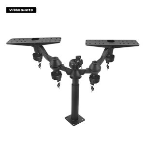 Column-Style Telescopic Pole Dual Fish Finder Mount Two Screen Simultaneous Installation Bracket - Product Image 1