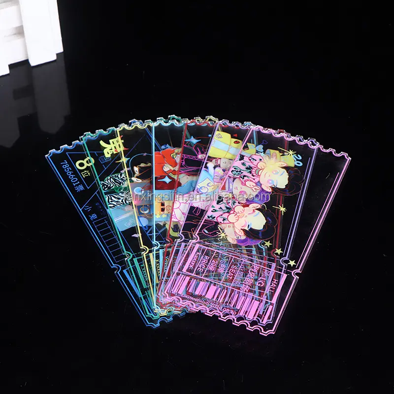 Kpop merchandise custom double-sided printing acrylic travel air ticket for kpop events