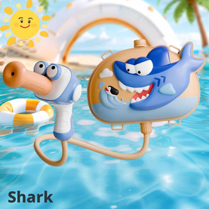 Pistolet à eau électrique en forme de camion de pompiers de dessin animé pour enfants, sac à dos en plastique, jouet de plage, jeu d'eau d'été, vente en gros - Product Image 3