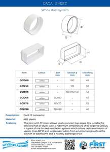 Gran oferta, conector de conducto FF de alta calidad, potente sistema HVAC de plástico ABS, piezas de construcción, conecta dos tubos de calefacción superior - Product Image 2