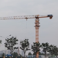 Grue à tour d'occasion QTZ125, flèche de 60 mètres, capacité de levage de 8 tonnes, moteur, moment de charge élevé