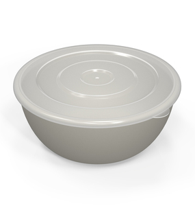 Plastic salad bowl with lid