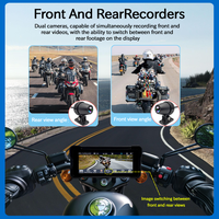 GPS de moto portable avec écran tactile de 6,86 pouces, prend en charge la fonction CarPlay/Android sans fil, radio, enregistreur de conduite automatique