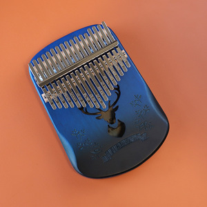 Décoration d'intérieur, mini kalimba en bois massif à 17 touches avec emballage cadeau en carton pour un cadeau d'anniversaire - Product Image 3