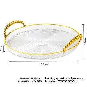 Phnom penh ใสโต๊ะวางผลไม้สัตว์เลี้ยงแบบพกพา, โต๊ะต้อนรับกาแฟในโรงแรมขนาดใหญ่ถาดใส่ที่ชาร์จพลาสติก - Product Image 5