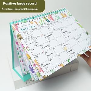 <span class=keywords><strong>Calendrier</strong></span> de table en papier créatif 2026, décoration d'intérieur, 18 mois, impression de <span class=keywords><strong>calendrier</strong></span> avec horloge pour l'affichage - Product Image 5