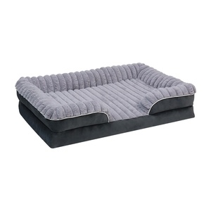 Neues Katzen- & Hundesofa-Bett Abnehmbar Maschinenwaschbar Gestreiftes <span class=keywords><strong>Fleece</strong></span> Warmes Haustierbett Für Alle Jahreszeiten Innenbereich - Product Image 6