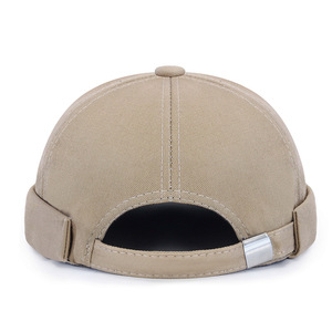 Adjustable Brimless Melon Hat Solid Color Breathable Sunshade Cap For Adults Spring Summer Street Style - Product Image 1